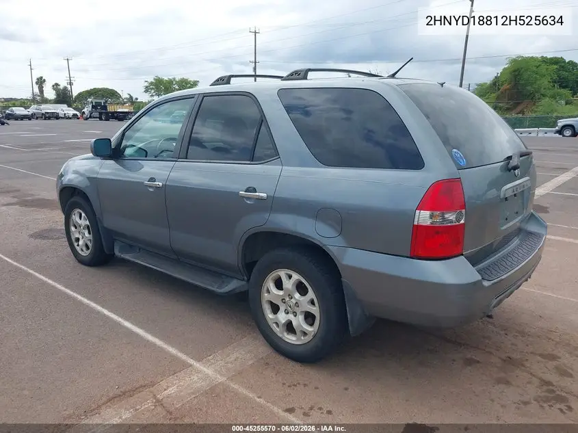 2002 Acura Mdx VIN: 2HNYD18812H525634 Lot: 45255570