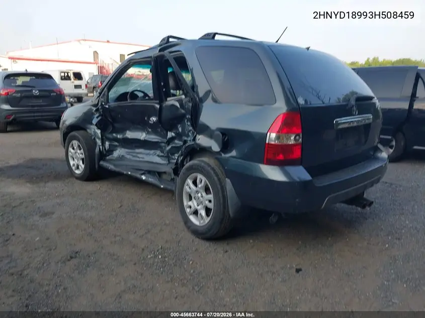 2003 Acura Mdx VIN: 2HNYD18993H508459 Lot: 45663744