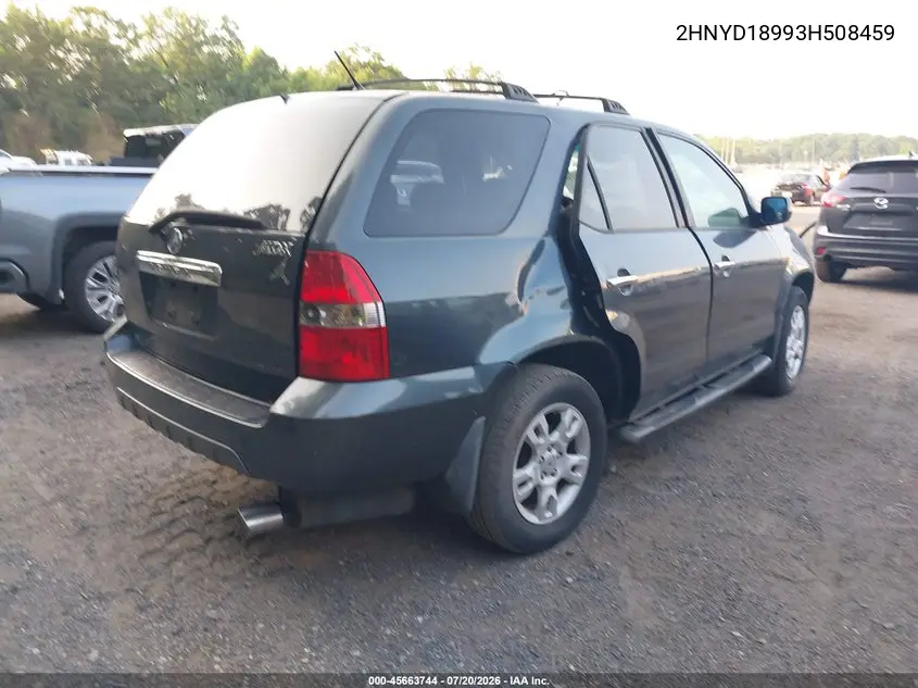 2003 Acura Mdx VIN: 2HNYD18993H508459 Lot: 45663744