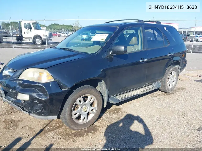 2004 Acura Mdx VIN: 2HNYD18634H513633 Lot: 45631560
