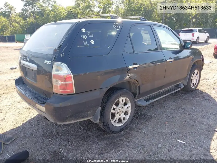 2004 Acura Mdx VIN: 2HNYD18634H513633 Lot: 45631560