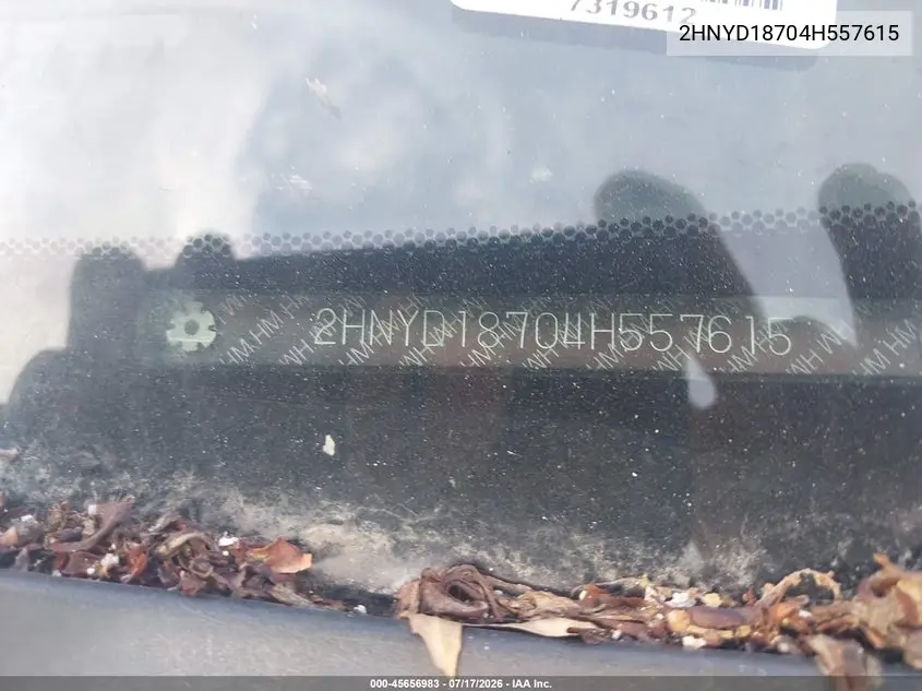 2004 Acura Mdx VIN: 2HNYD18704H557615 Lot: 45656983