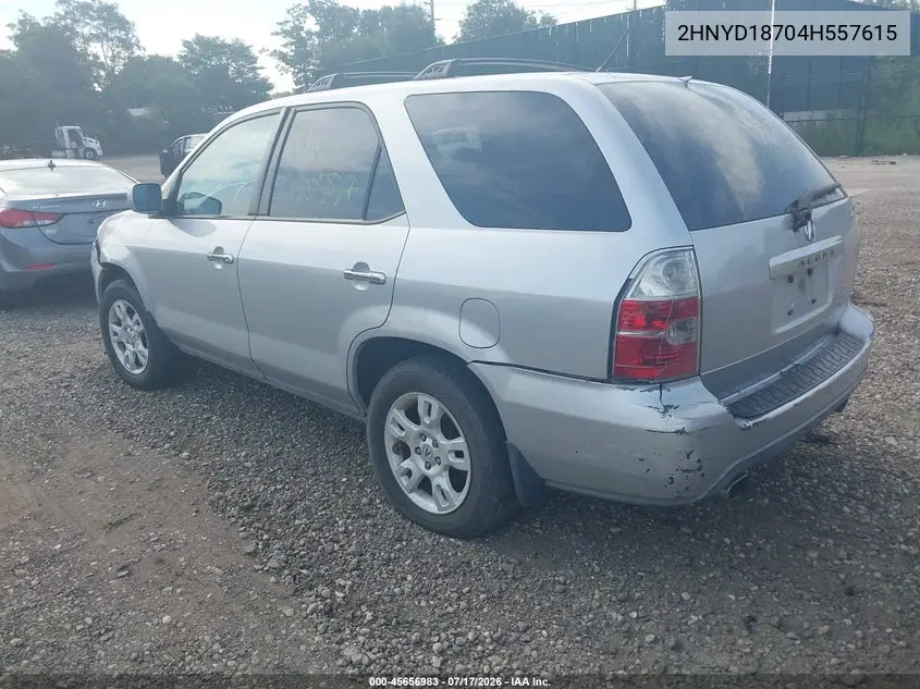 2004 Acura Mdx VIN: 2HNYD18704H557615 Lot: 45656983