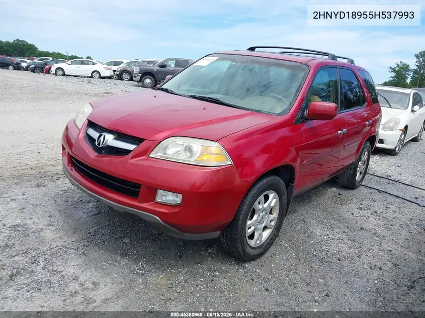 2005 Acura Mdx VIN: 2HNYD18955H537993 Lot: 45380968