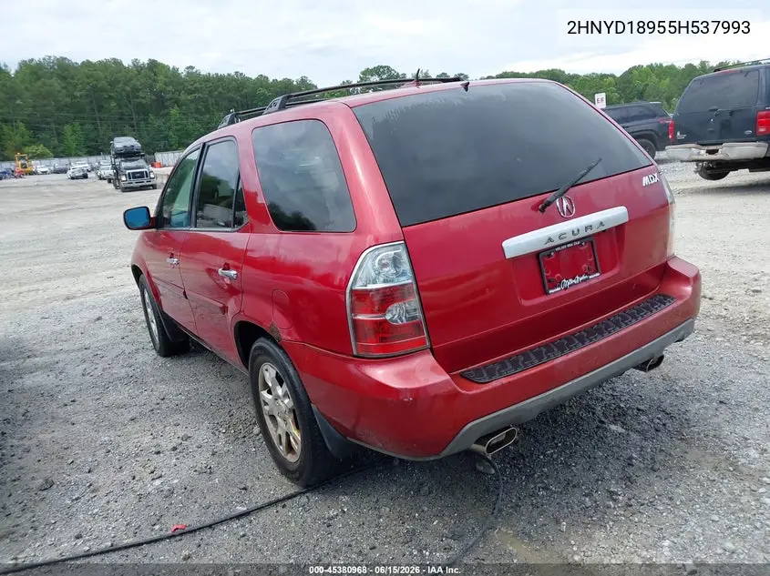 2005 Acura Mdx VIN: 2HNYD18955H537993 Lot: 45380968