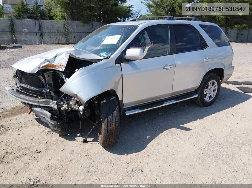 2006 Acura Mdx VIN: 2HNYD18976H538547 Lot: 45362516