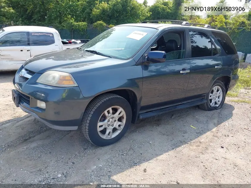 2006 Acura Mdx VIN: 2HNYD189X6H503906 Lot: 45610836
