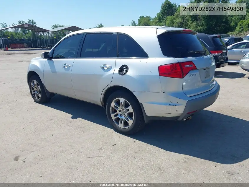 2007 Acura Mdx VIN: 2HNYD282X7H549830 Lot: 45080870