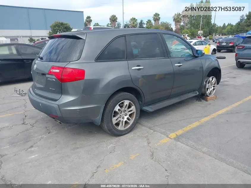 2007 Acura Mdx Technology Package VIN: 2HNYD28327H535087 Lot: 45579028