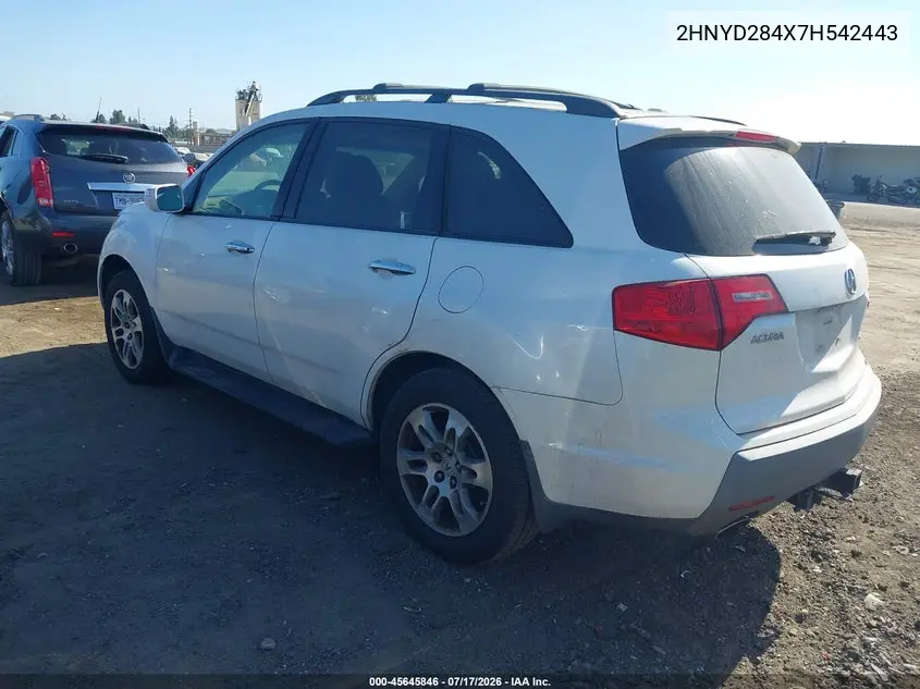 2007 Acura Mdx Technology Package VIN: 2HNYD284X7H542443 Lot: 45645846