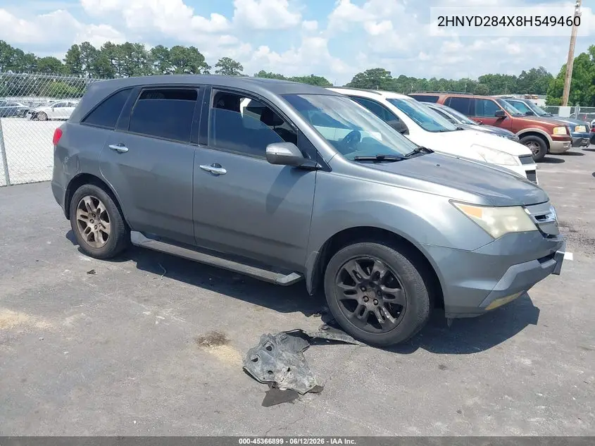 2008 Acura Mdx Technology Package VIN: 2HNYD284X8H549460 Lot: 45366899