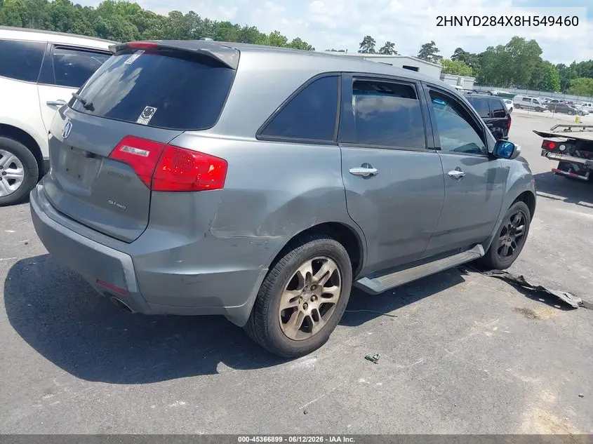 2008 Acura Mdx Technology Package VIN: 2HNYD284X8H549460 Lot: 45366899