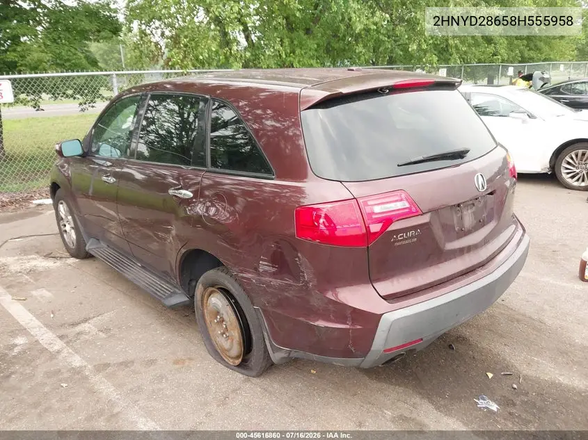 2008 Acura Mdx Technology Package VIN: 2HNYD28658H555958 Lot: 45616860
