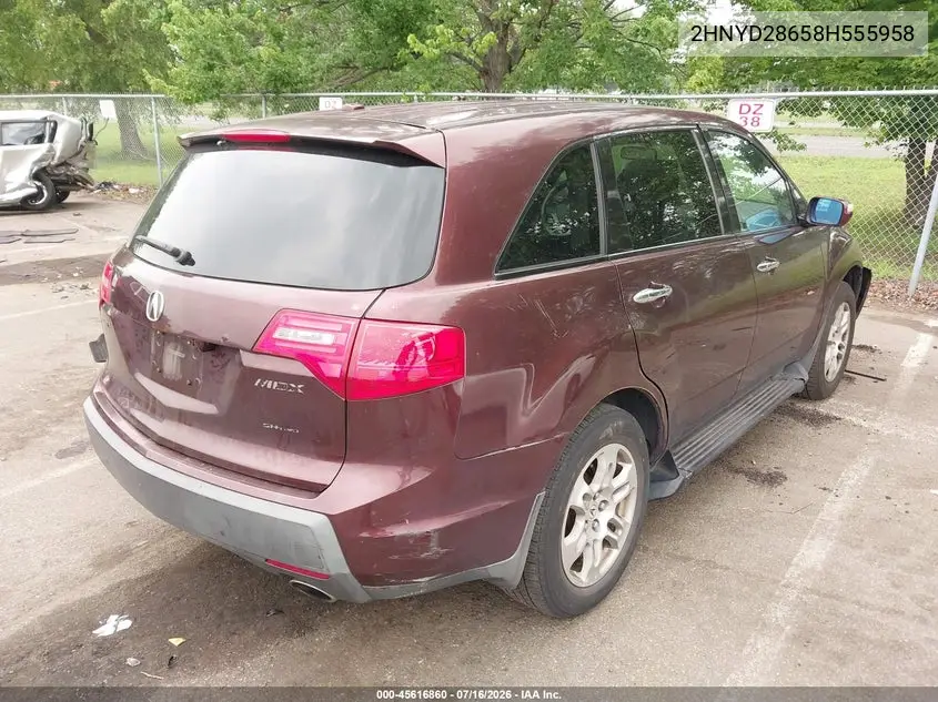 2008 Acura Mdx Technology Package VIN: 2HNYD28658H555958 Lot: 45616860