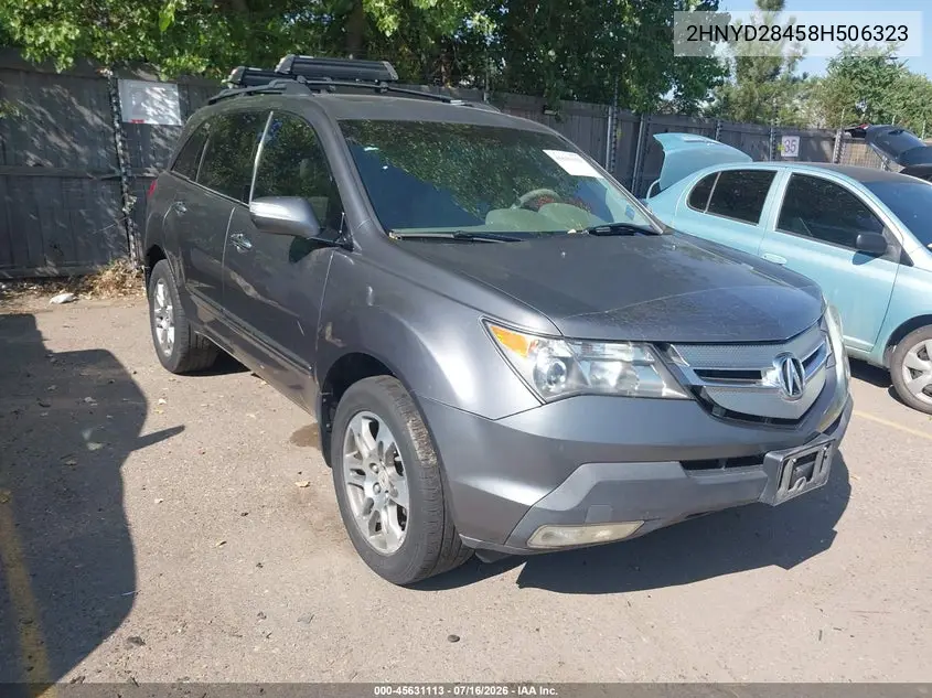 2008 Acura Mdx Technology Package VIN: 2HNYD28458H506323 Lot: 45631113