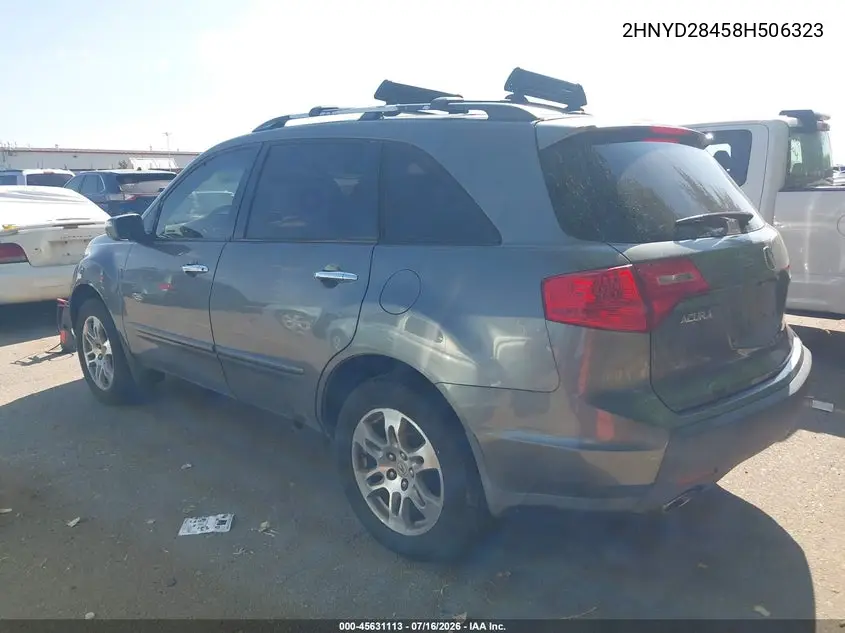 2008 Acura Mdx Technology Package VIN: 2HNYD28458H506323 Lot: 45631113