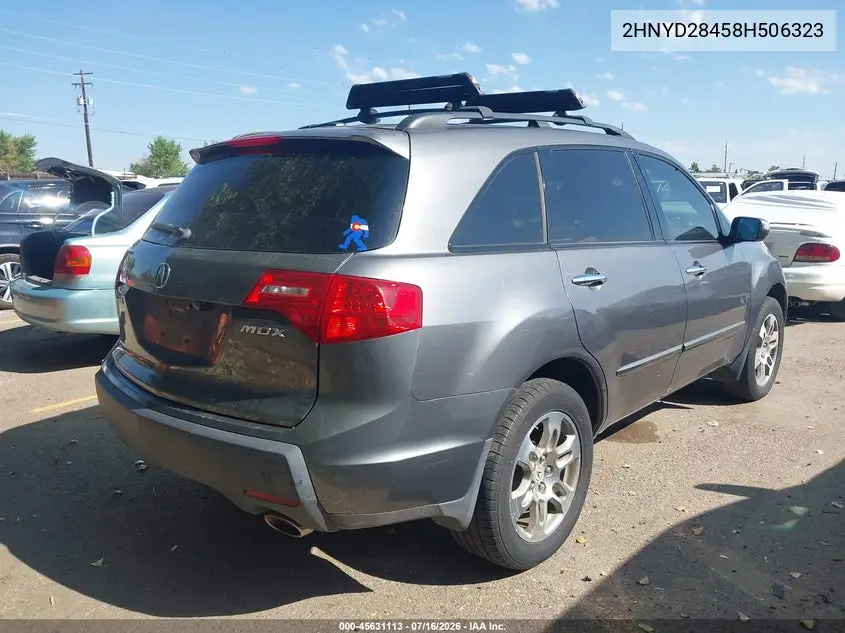 2008 Acura Mdx Technology Package VIN: 2HNYD28458H506323 Lot: 45631113