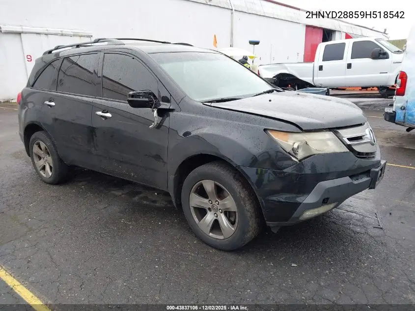 2HNYD28859H518542 2009 Acura Mdx Sport Package