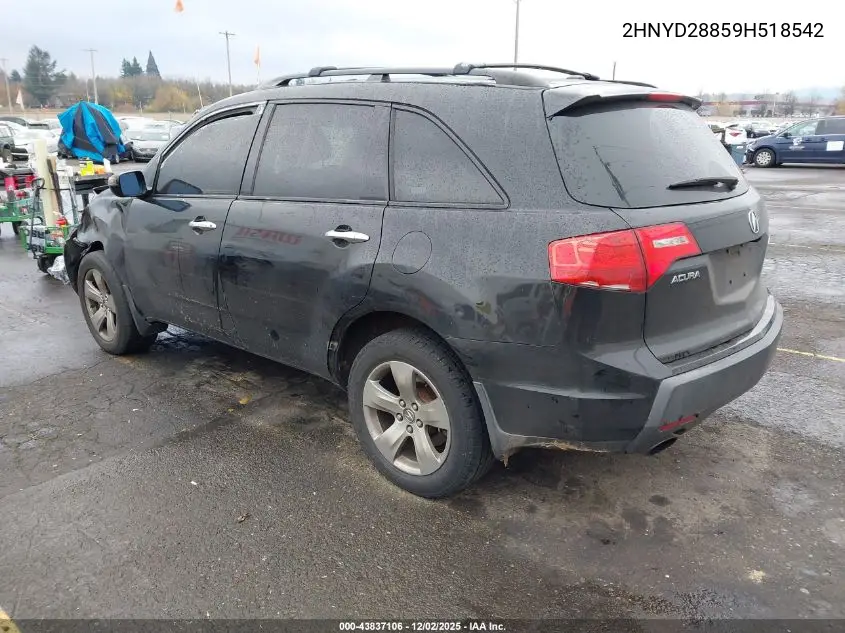 2HNYD28859H518542 2009 Acura Mdx Sport Package