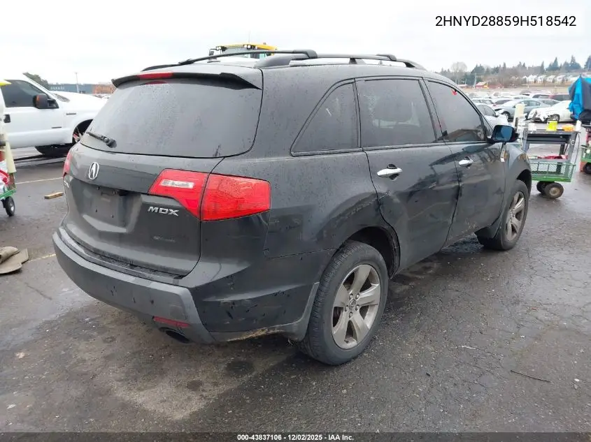 2HNYD28859H518542 2009 Acura Mdx Sport Package