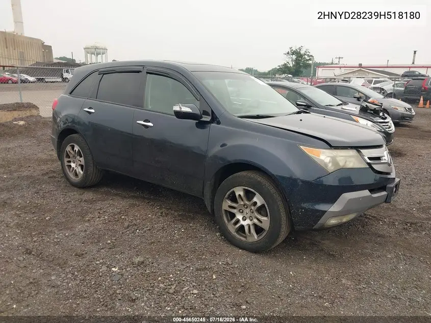 2009 Acura Mdx VIN: 2HNYD28239H518180 Lot: 45650245
