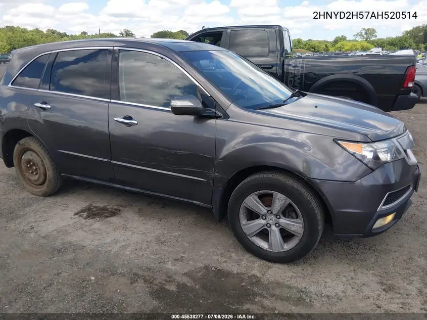 2010 Acura Mdx Advance Package VIN: 2HNYD2H57AH520514 Lot: 45538277