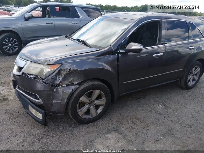 2010 Acura Mdx Advance Package VIN: 2HNYD2H57AH520514 Lot: 45538277