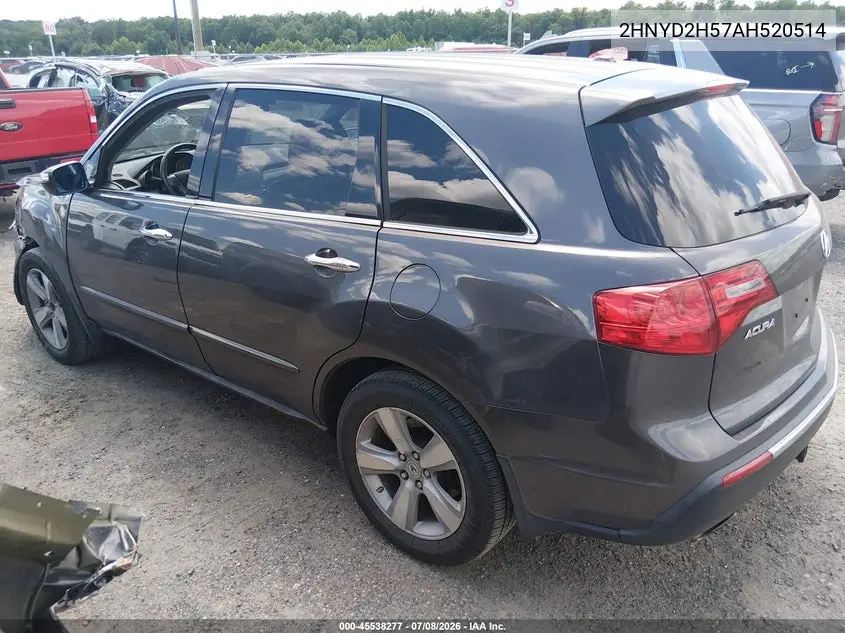 2010 Acura Mdx Advance Package VIN: 2HNYD2H57AH520514 Lot: 45538277