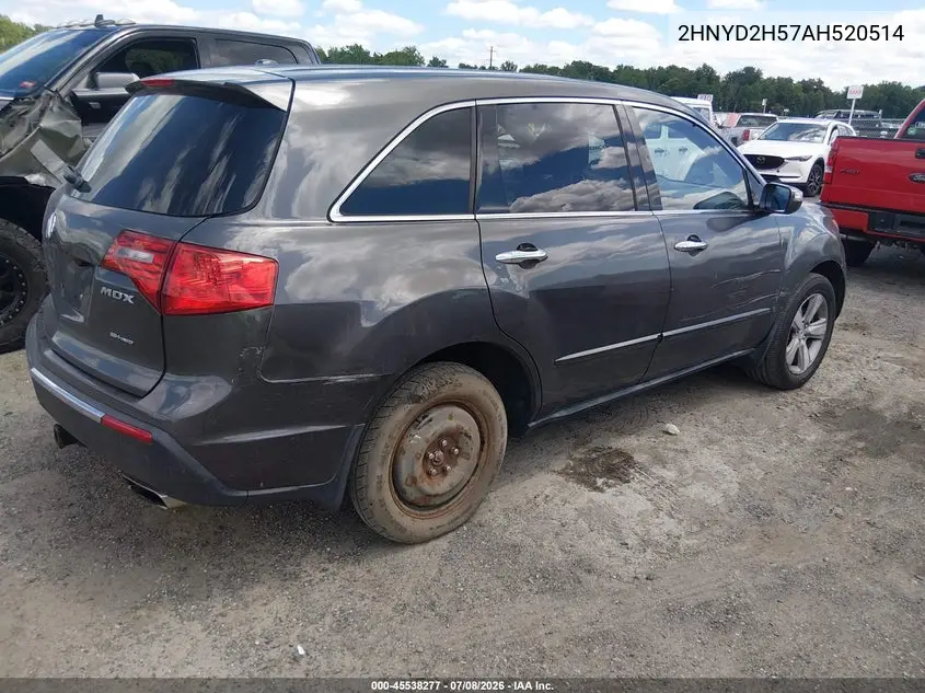 2010 Acura Mdx Advance Package VIN: 2HNYD2H57AH520514 Lot: 45538277