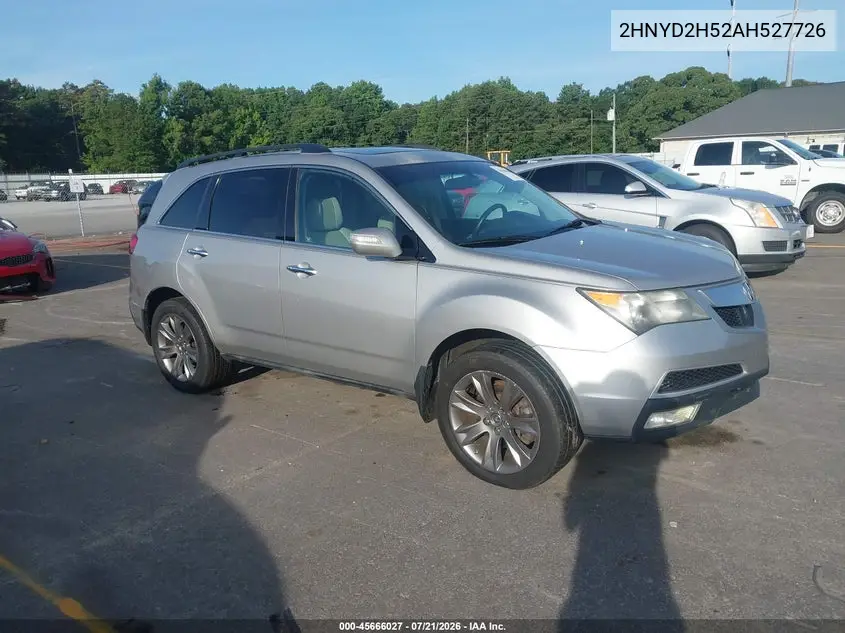 2010 Acura Mdx Advance Package VIN: 2HNYD2H52AH527726 Lot: 45666027