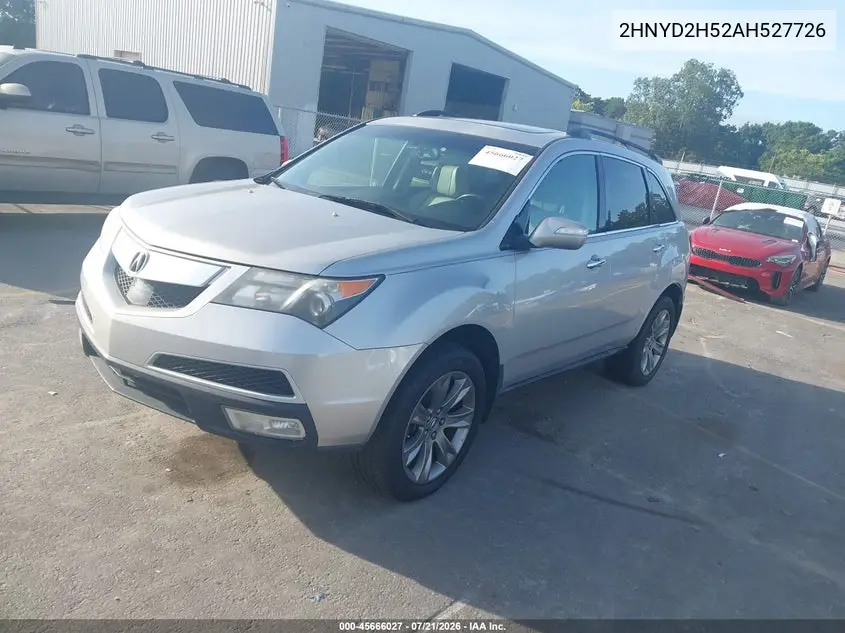 2010 Acura Mdx Advance Package VIN: 2HNYD2H52AH527726 Lot: 45666027