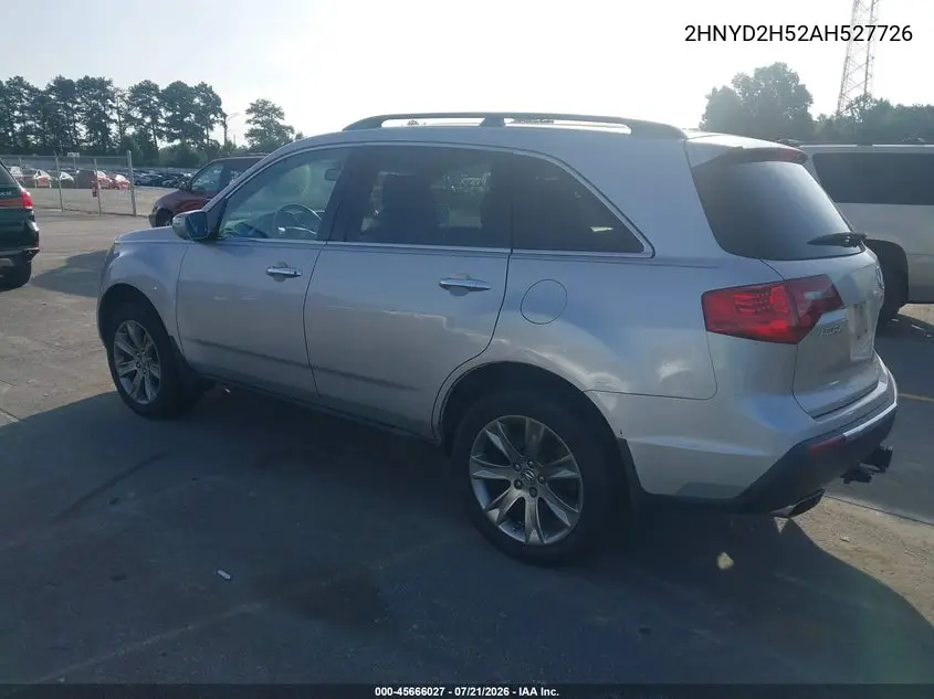 2010 Acura Mdx Advance Package VIN: 2HNYD2H52AH527726 Lot: 45666027