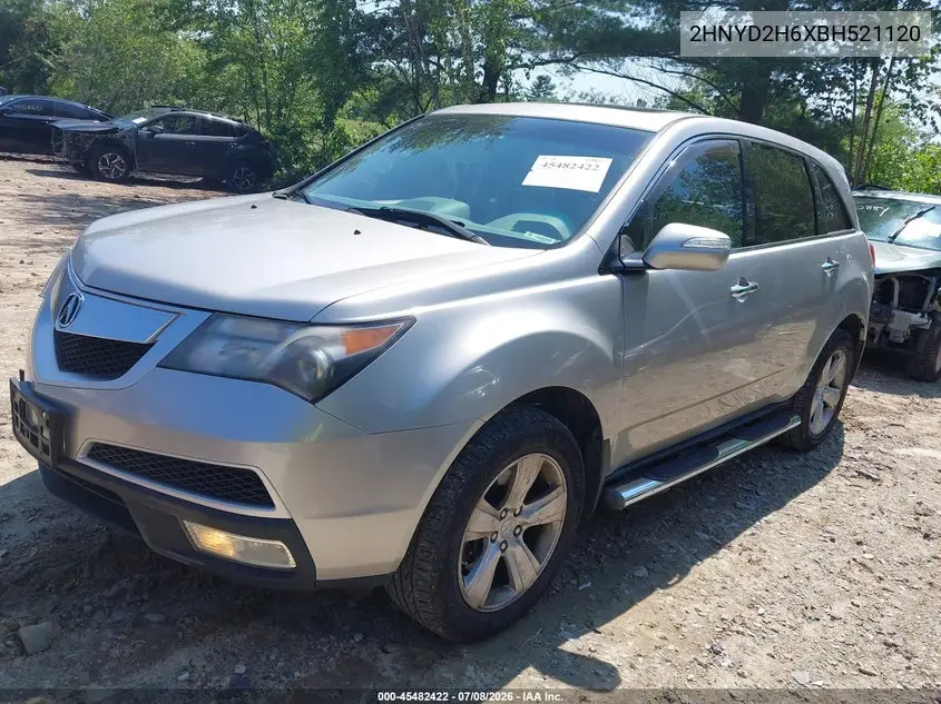2011 Acura Mdx Technology Package VIN: 2HNYD2H6XBH521120 Lot: 45482422