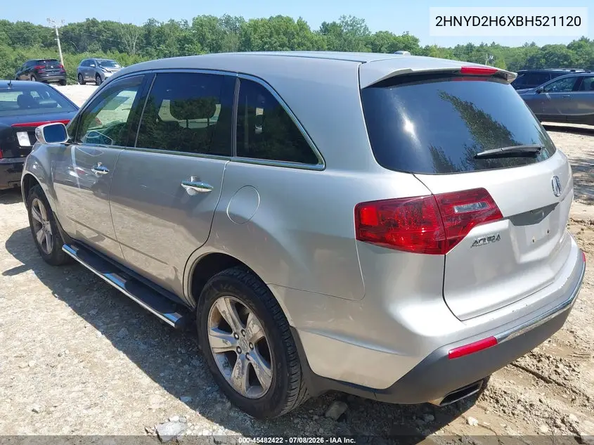2011 Acura Mdx Technology Package VIN: 2HNYD2H6XBH521120 Lot: 45482422