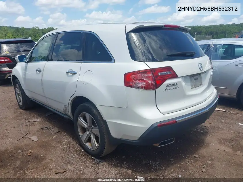 2011 Acura Mdx Technology Package VIN: 2HNYD2H68BH532312 Lot: 45649225