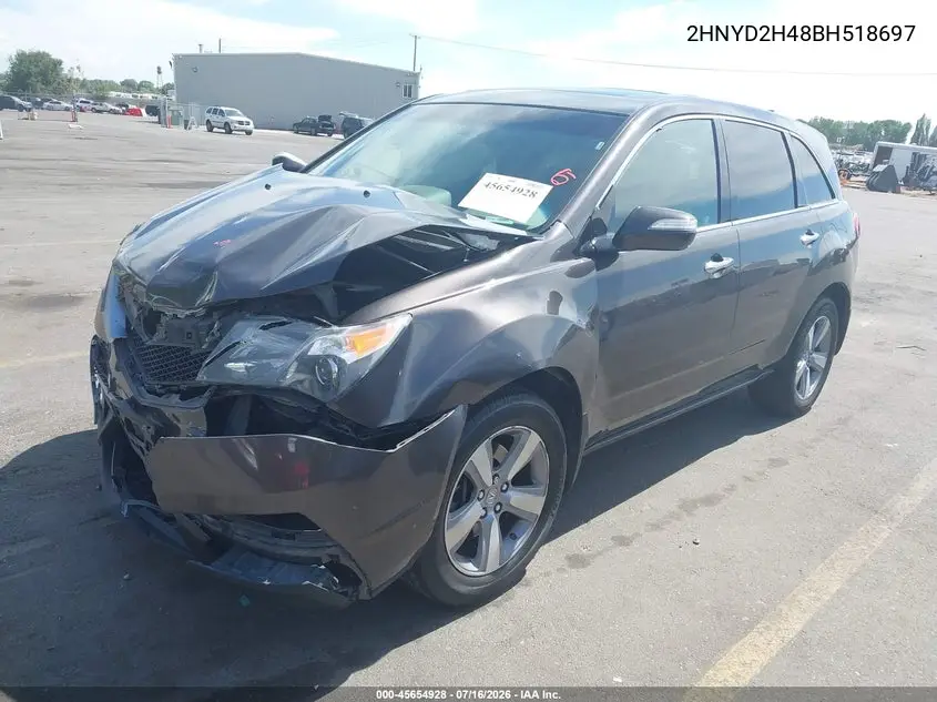 2011 Acura Mdx Technology Package VIN: 2HNYD2H48BH518697 Lot: 45654928