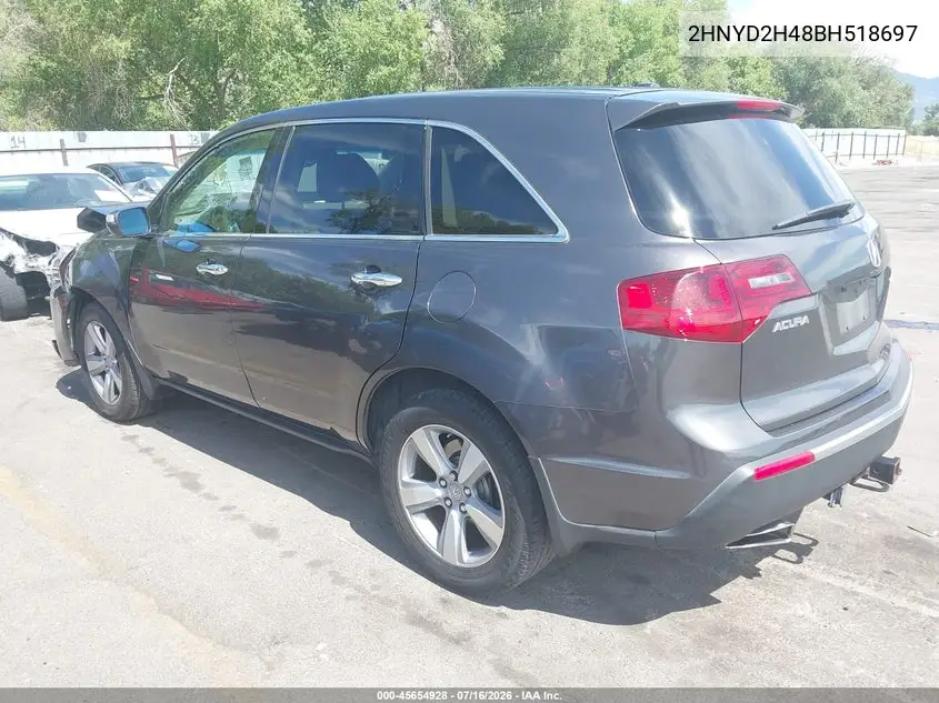 2011 Acura Mdx Technology Package VIN: 2HNYD2H48BH518697 Lot: 45654928