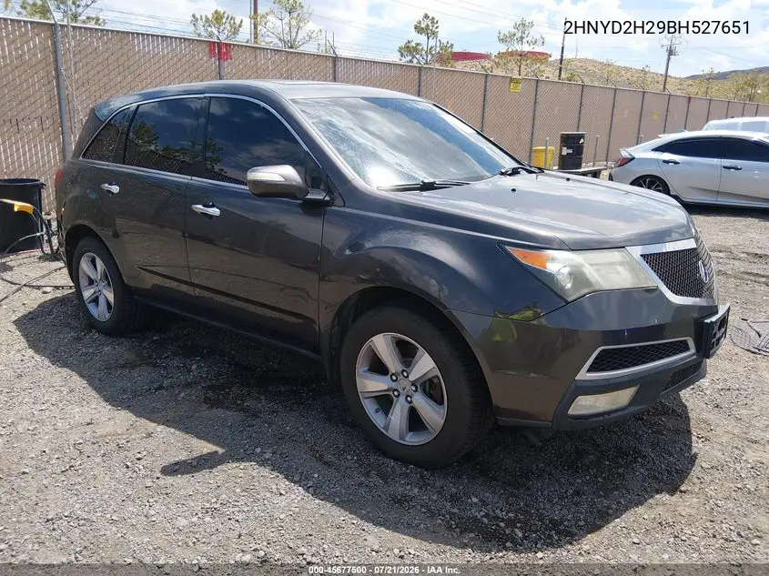 2011 Acura Mdx VIN: 2HNYD2H29BH527651 Lot: 45677500