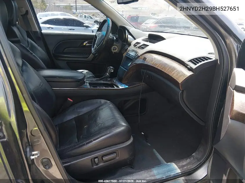 2011 Acura Mdx VIN: 2HNYD2H29BH527651 Lot: 45677500