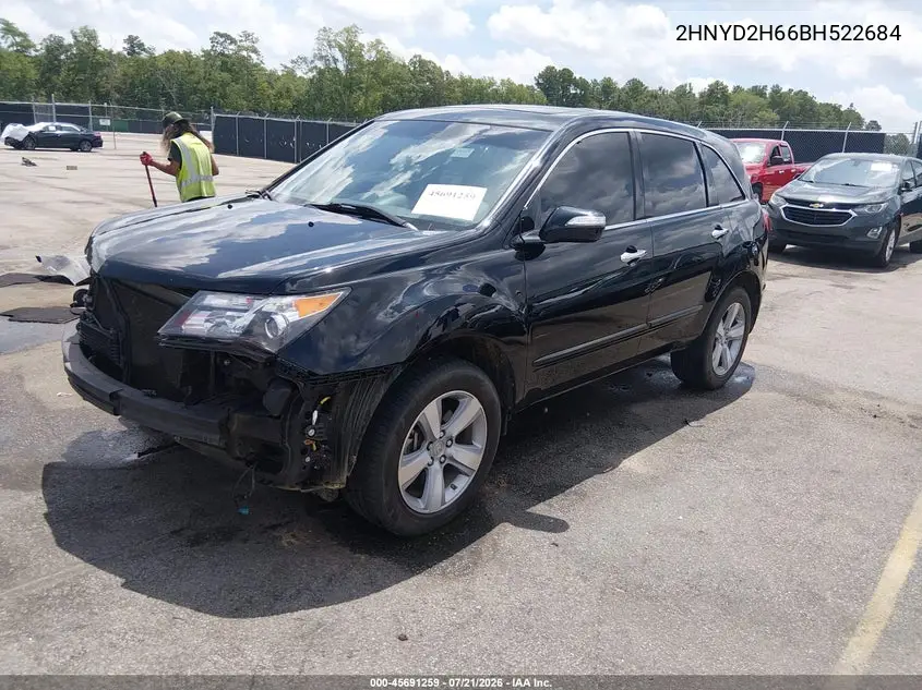 2011 Acura Mdx Technology Package VIN: 2HNYD2H66BH522684 Lot: 45691259