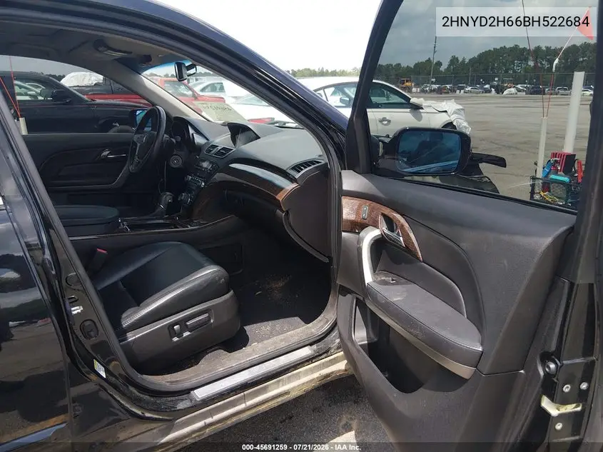 2011 Acura Mdx Technology Package VIN: 2HNYD2H66BH522684 Lot: 45691259