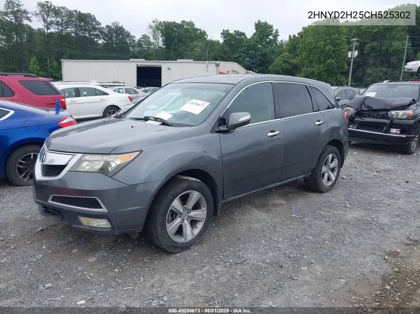 2012 Acura Mdx VIN: 2HNYD2H25CH525302 Lot: 45250673