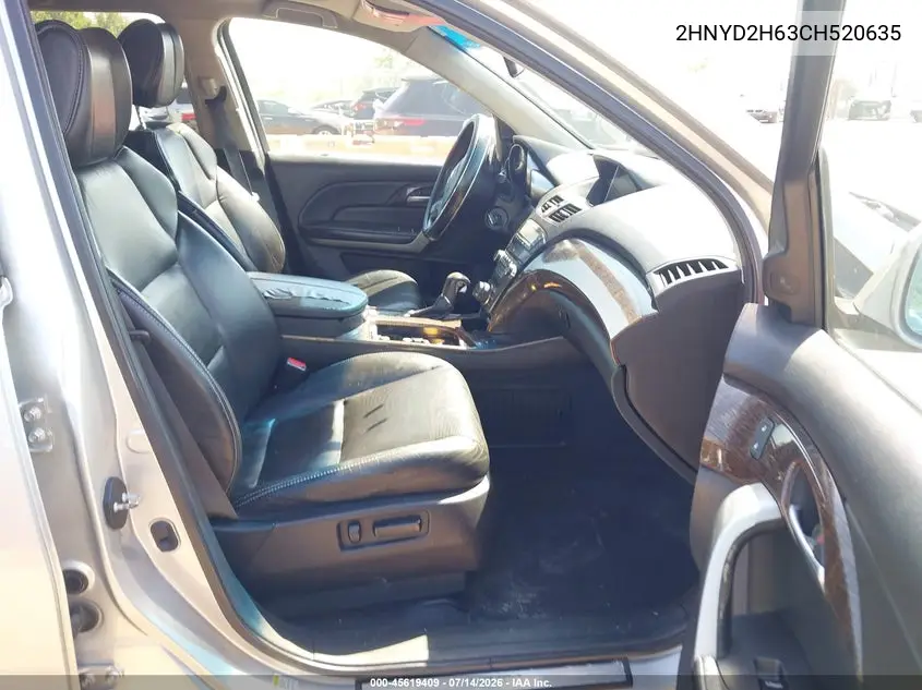 2012 Acura Mdx Advance Package VIN: 2HNYD2H63CH520635 Lot: 45619409