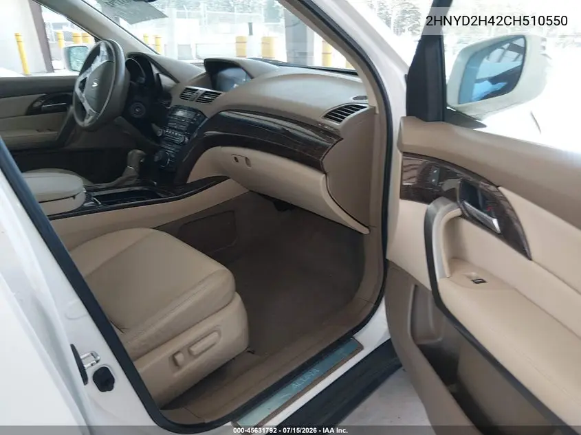 2012 Acura Mdx Technology Package VIN: 2HNYD2H42CH510550 Lot: 45631792
