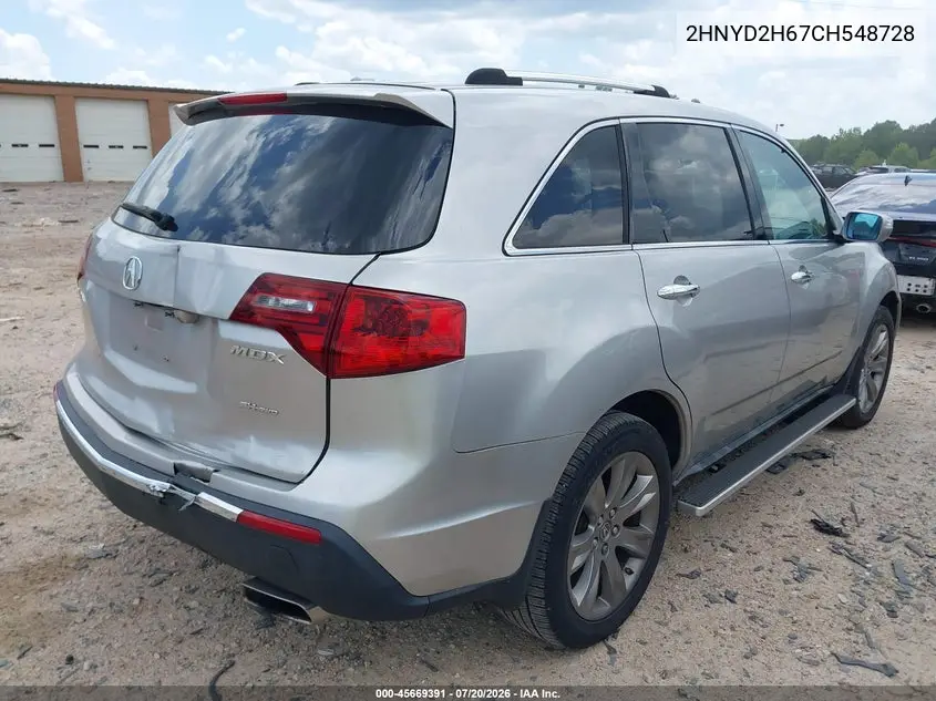 2012 Acura Mdx Advance Package VIN: 2HNYD2H67CH548728 Lot: 45669391