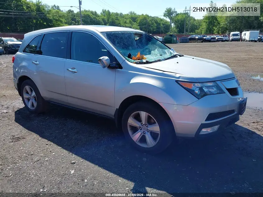 2013 Acura Mdx VIN: 2HNYD2H21DH513018 Lot: 45506655