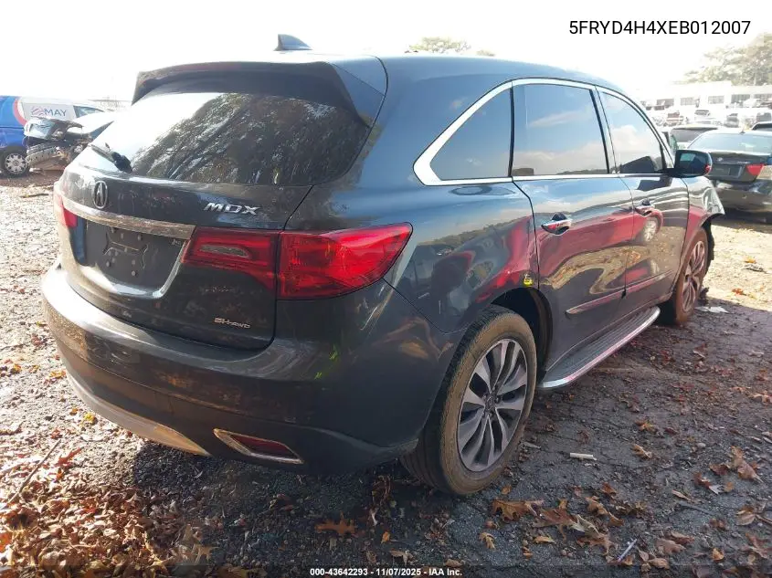 5FRYD4H4XEB012007 2014 Acura Mdx Technology Package