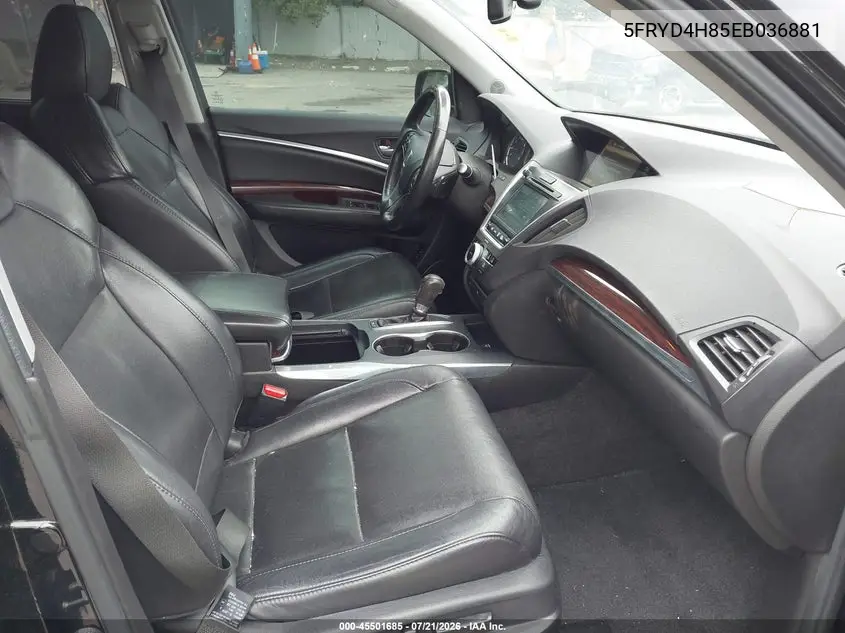 2014 Acura Mdx Advance Pkg W/Entertainment Pkg VIN: 5FRYD4H85EB036881 Lot: 45501685