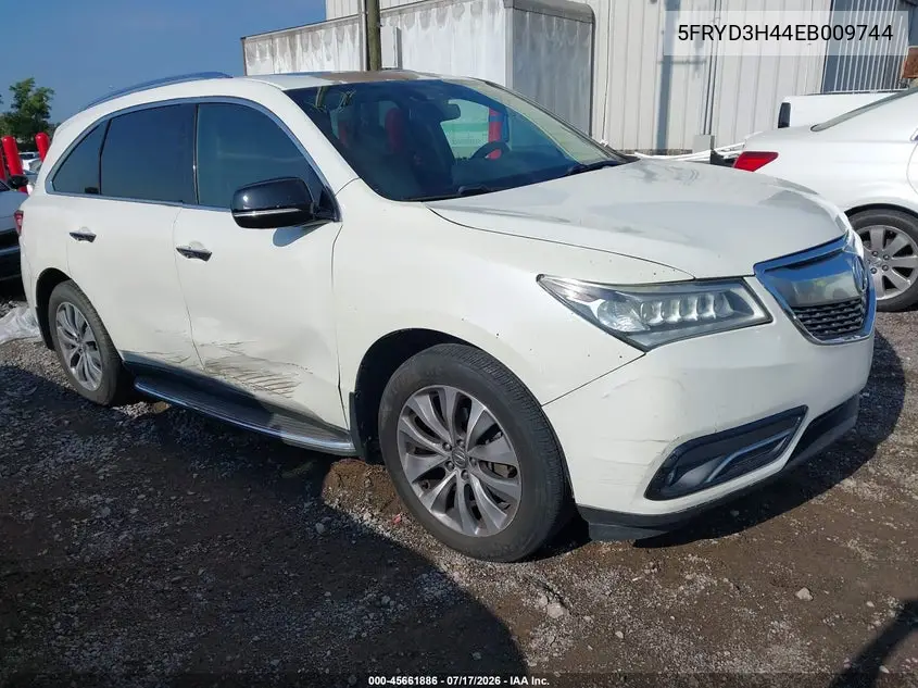 2014 Acura Mdx Technology Package VIN: 5FRYD3H44EB009744 Lot: 45661886