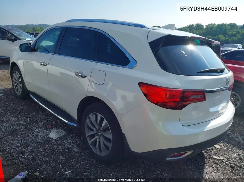2014 Acura Mdx Technology Package VIN: 5FRYD3H44EB009744 Lot: 45661886